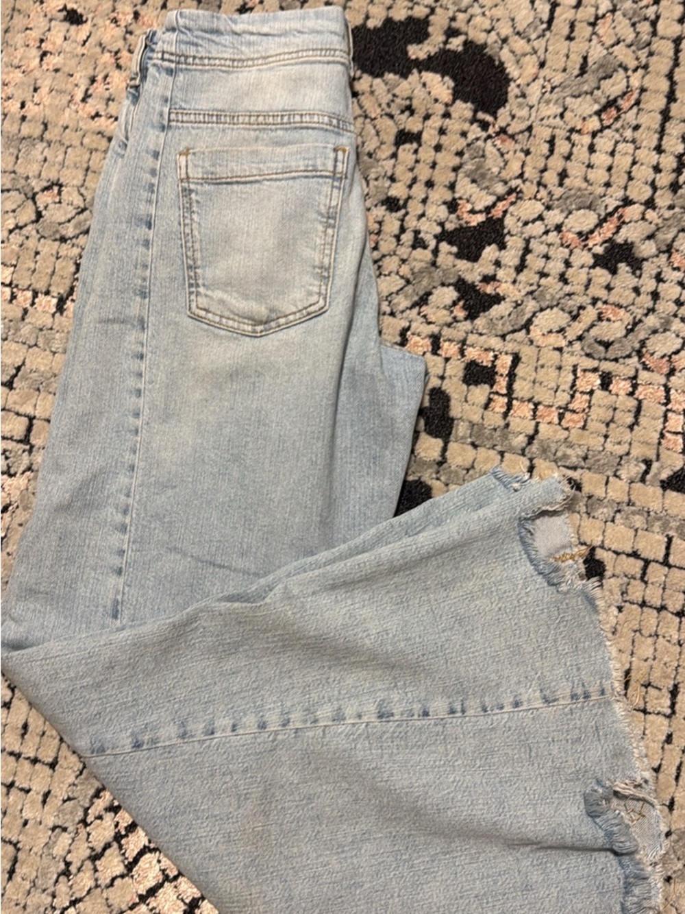 Pilcro Light Wash Wide Leg Jeans - Faded Blue - Picture 3 of 3